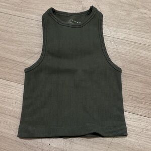 FP Movement by Free People Olive Ribbed Tank Top